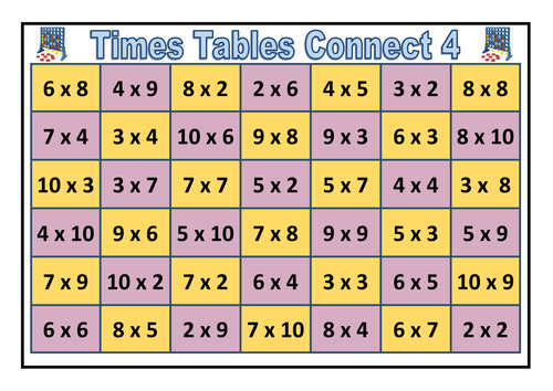 Times Tables Connect 4