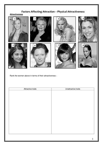 Relationships - Physical Attraction  Workbook - AQA New Specification