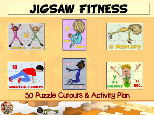 JIGSAW FITNESS - 30 Puzzle Cutouts & Activity Plan