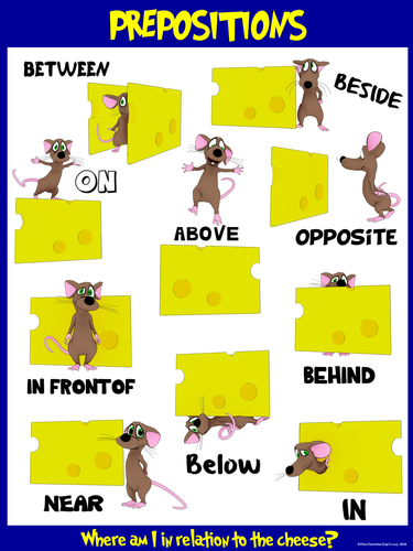 Classroom Fun Poster: Preposition Mice