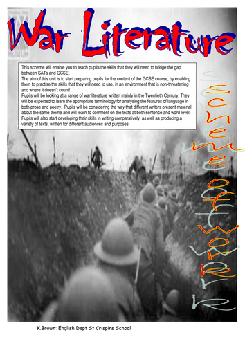 War Literature KS3 Complete SOW and resources