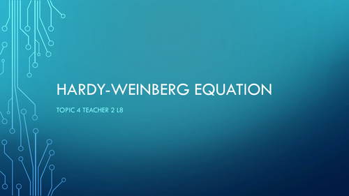 SNAB 2016 Topic 4 Hardy-Weinberg Equation