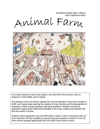 Animal Farm: KS3/4 Full SOW and Resources