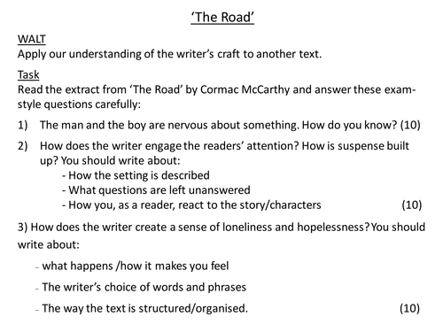 Reading Fiction - The Road