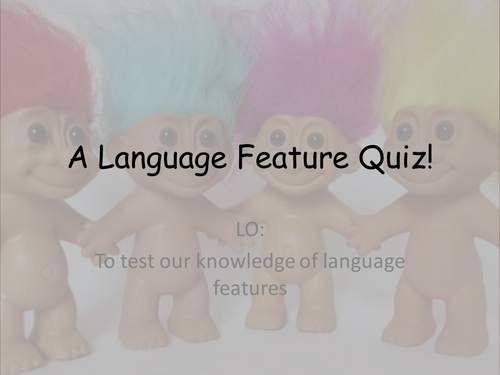 A Quiz on Language Features