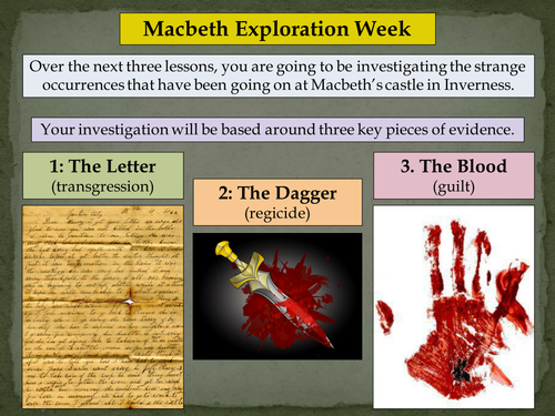 KS2/3/4/5 Macbeth Exploration Week - Lesson 1: 'The Letter' 