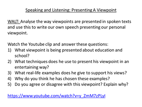 Presenting a Viewpoint: Education is the Key