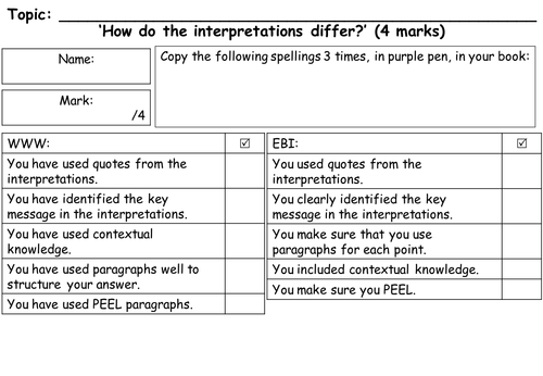 AQA History (8145) New Spec: GCSE Marking Grids for AQA GCSE Questions: Germany c1890-1945. 