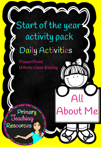 All About Me - Back to School Activities and PowerPoint (EYFS, KS1 and lower KS2).