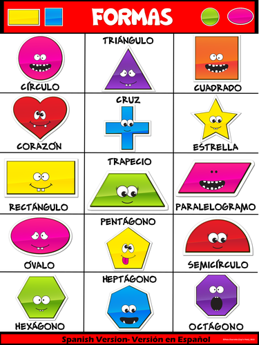 Classroom Fun Poster: Fun Shapes- Spanish Version