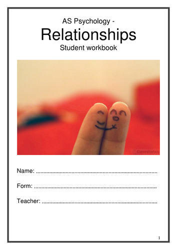 Relationships Workbook - All Topics - AQA New Specification