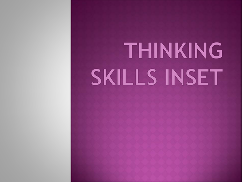 Whole School Gifted and Talented Thinking Skills Training Presentation