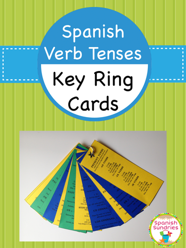 Spanish Verb Tense Key Ring Cards