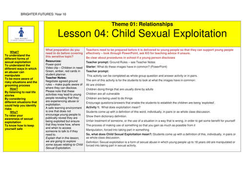 Child Sexual Exploitation