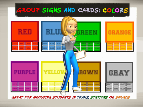 Group Signs and Cards: Colors