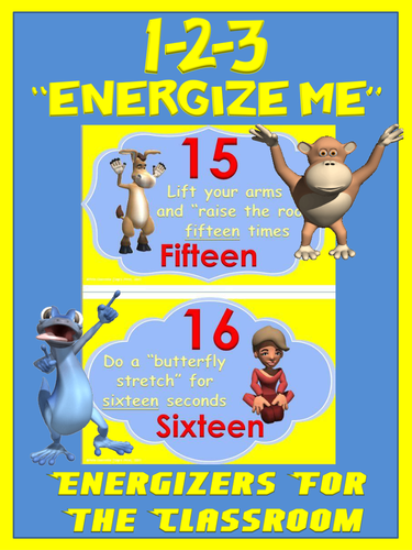 Classroom Energizers- 1-2-3... "Energize Me"