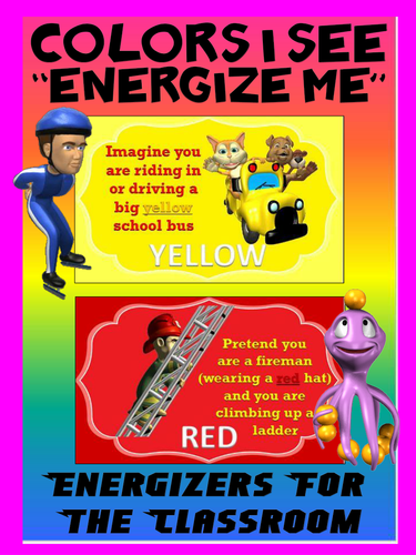 Classroom Energizers- Colors I See... "Energize Me"