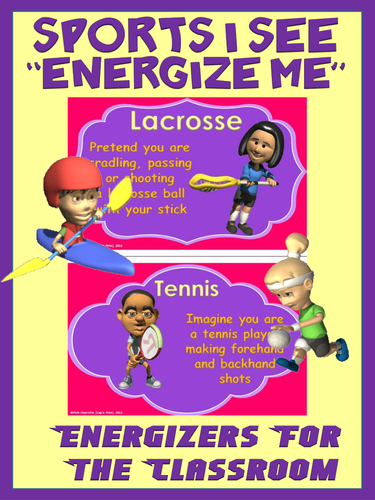 Classroom Energizers- Sports I See... "Energize Me"