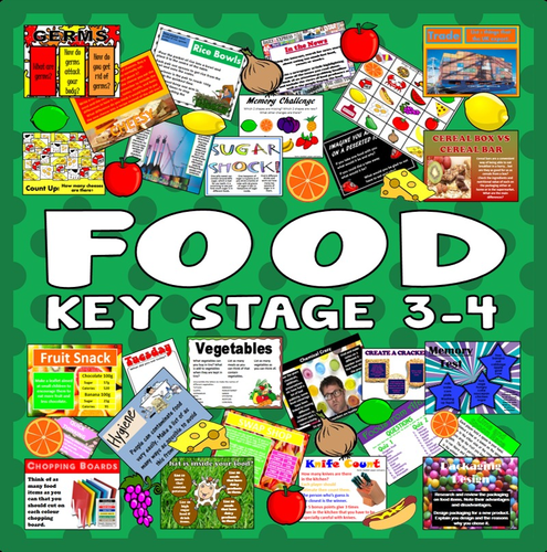 100 KEY STAGE 3-4 FOOD TECHOLOGY ACTIVITIES+GAMES+TASKS -TEACHING RESOURCES