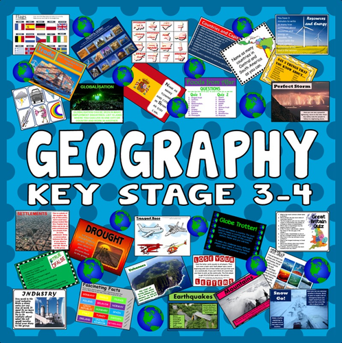 100 GEOGRAPHY ACTIVITIES GAMES STARTERS TASKS- key stage 3-4 -TEACHING RESOURCES