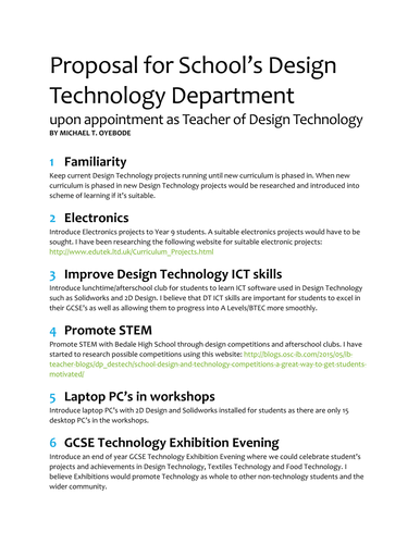 engineering design proposal