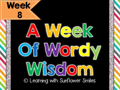 Free Week 8 Vocabulary and Text Development