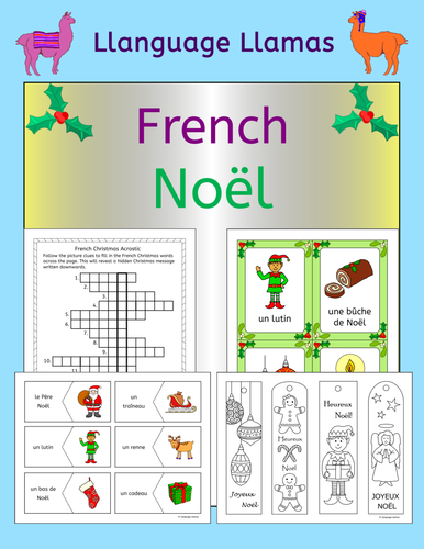 French Christmas - Noel - fun activities, worksheets, wordwall bingo, cards