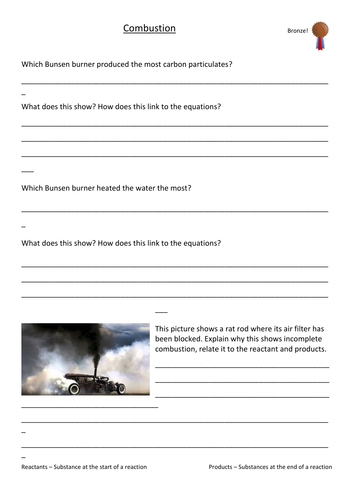 Complete and Incomplete Combustion Observations DIFFERENTIATED x3