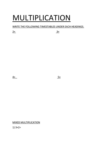 Multiplication and division
