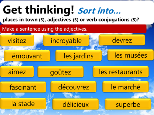 On y va -High level Imperative visit to France lesson for spontaneous speech- 2 tenses