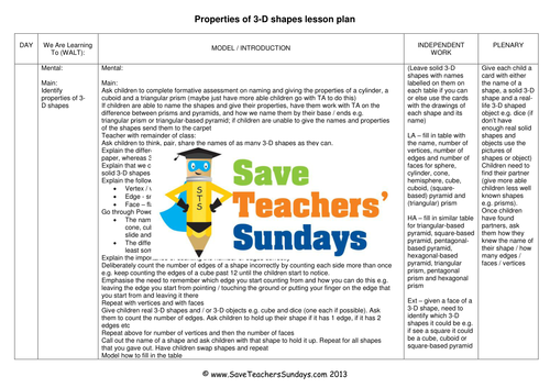 3D Shapes KS2 Worksheets, Lesson Plans, PowerPoint and Flash Cards