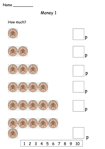 money homework year 1