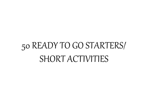 50-english-starter-activities-teaching-resources