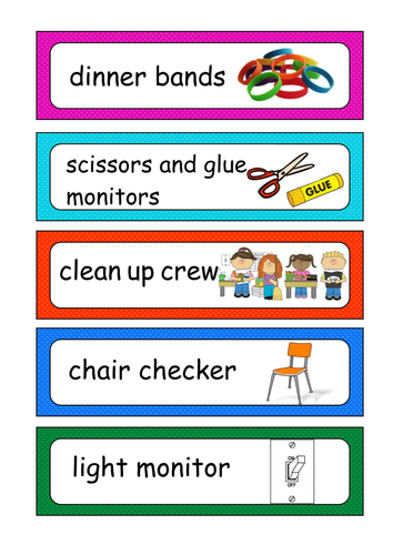 Classroom Job Labels