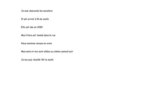 Past tense treasure hunt