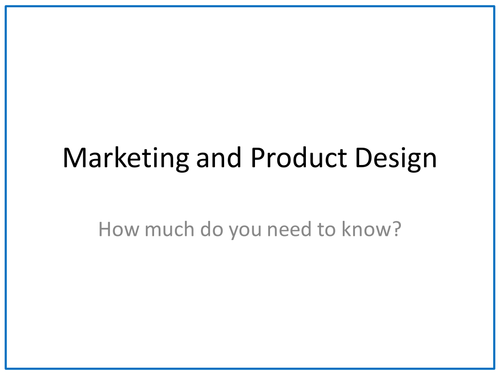 Marketing in Design (AQA)
