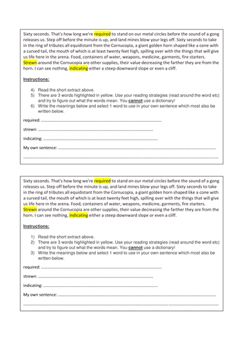 Reading strategy starters