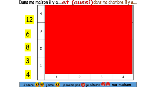 House and home numeracy sentence builder