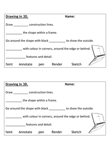 Plenary task to explain simple sketching techniques