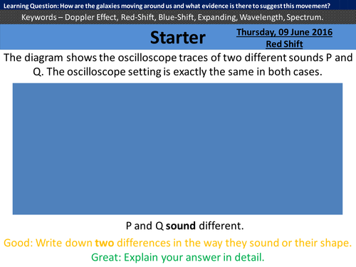 Red Shift and The Doppler Effect