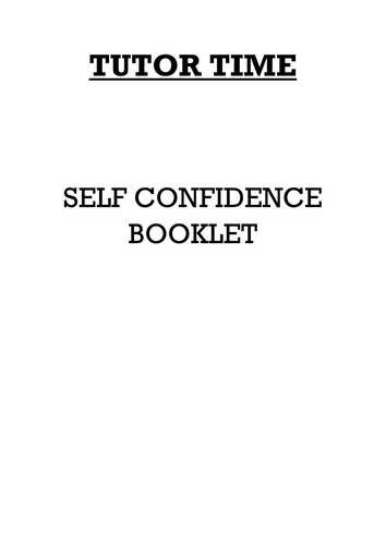 PSHE Developing Self Confidence Work Book and Teacher Guide