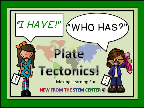 Plate Tectonics I Have, Who Has?