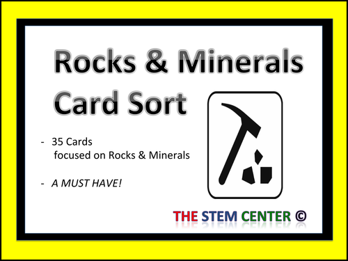 Rocks and Minerals Card Sort