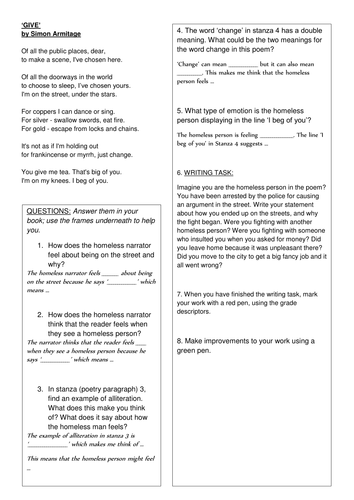 'Give' by Simon Armitage - Instant Lesson