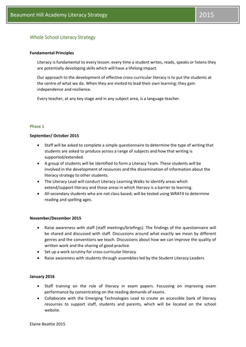 Whole School Literacy Strategy