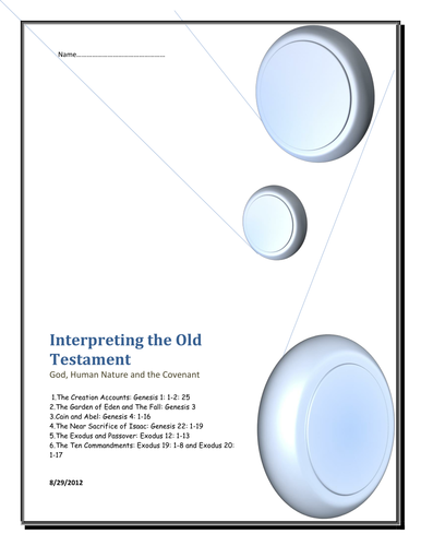 God Human Nature and the Covenant Pupil Booklet