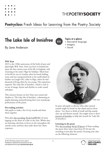 Yeats: The Lake Isle of Innisfree