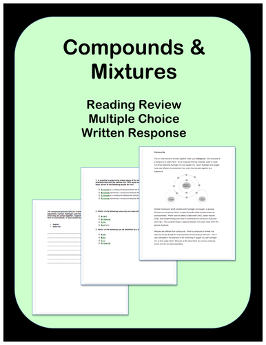Compounds & Mixtures: Passages and Questions