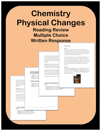 Physical Changes: Passages and Questions 