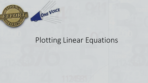 Plotting linear graphs